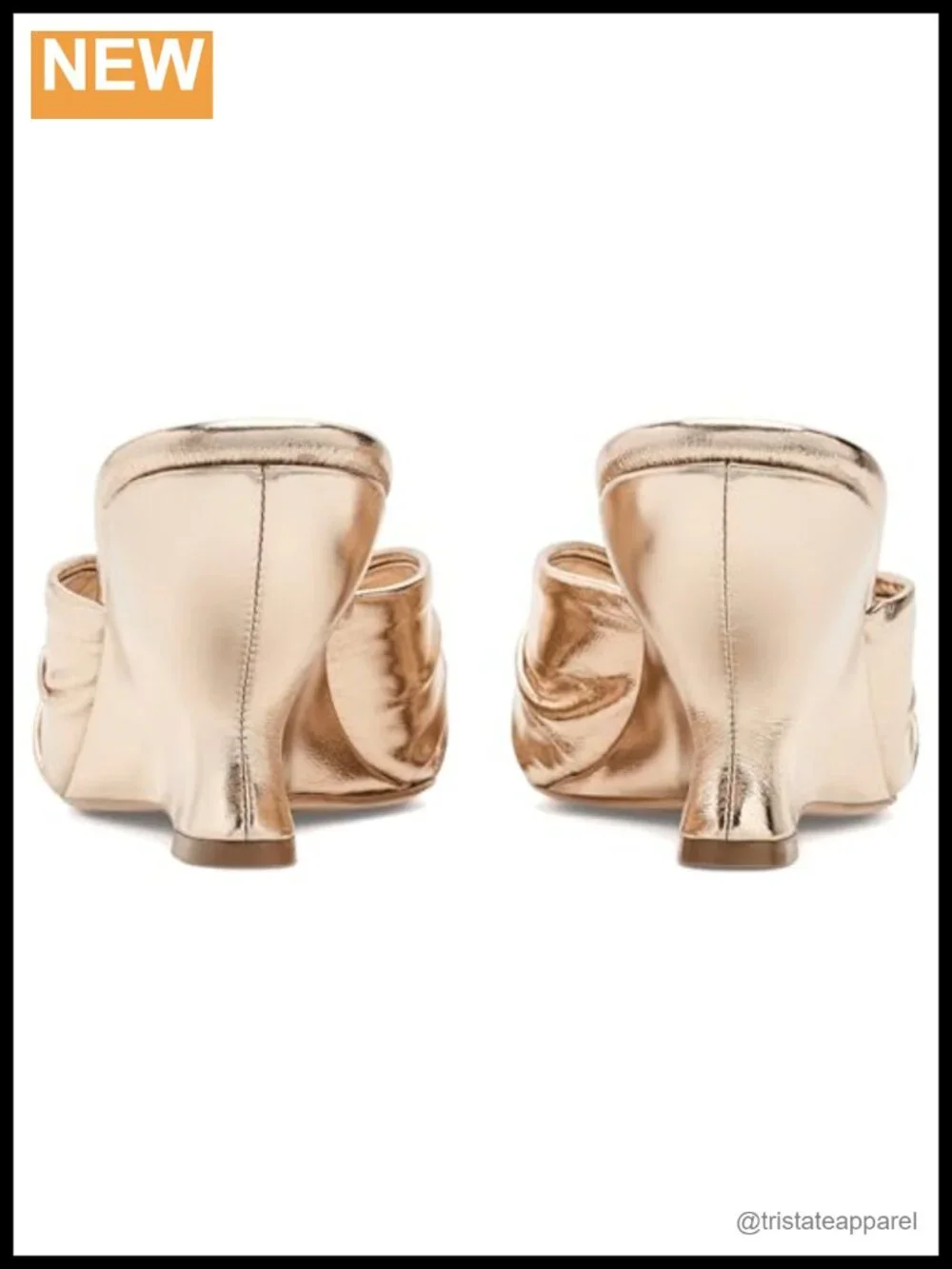 Loeffler Randall Wedge Sandals with Knotted Leather Upper and Slip-On Design